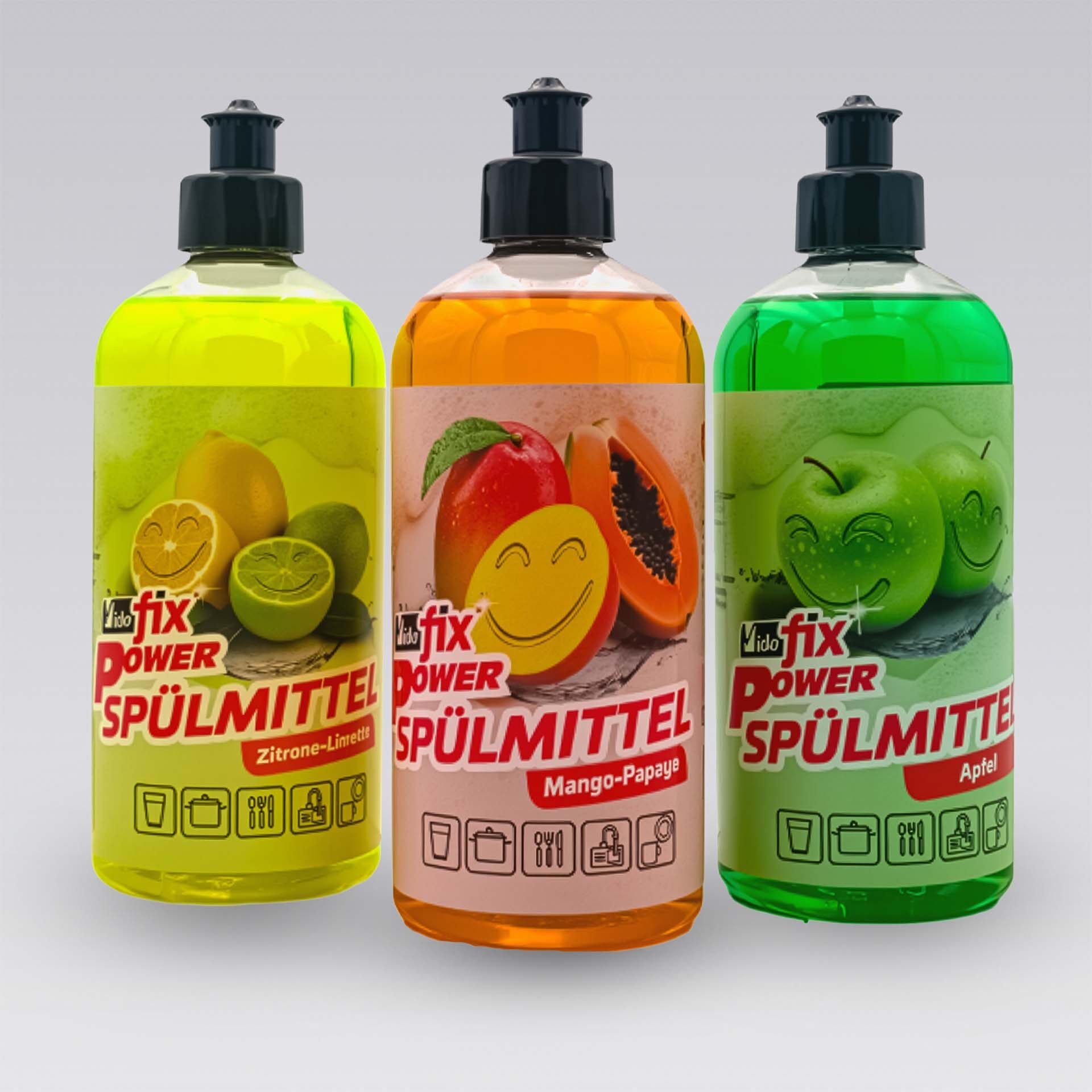 Vidofix Power Spülmittel Mix 3er Vorteilspack