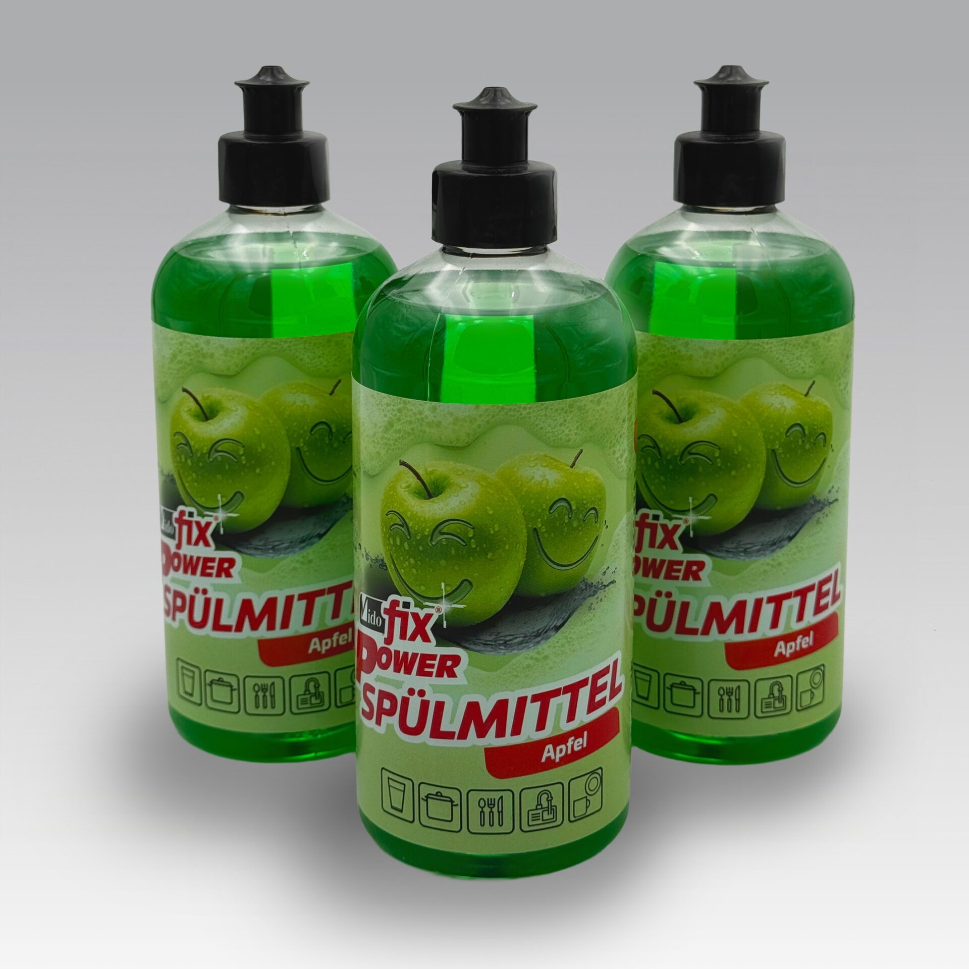 Vidofix Power Spülmittel Apfel 3er Vorteilspack
